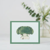 Veggie Cats Postcard -broccoli cat- ポストカード (スタンド正面)