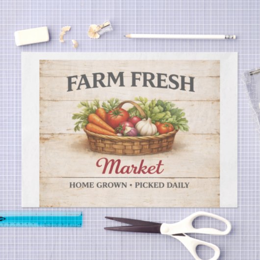 Veggie Market  薄葉紙 (クラフト)