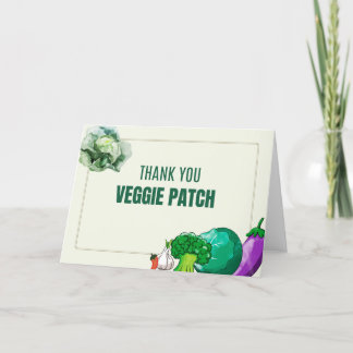 Veggie Patch Watercolor Thank You サンキューカード