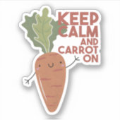 Veggie Pun:ステッ保クにはCalmとニンジン シール (正面)