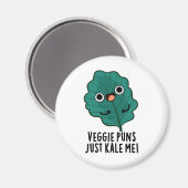 Veggie Puns Just Kale Me おもしろい Food Pun マグネット (正面/裏面)
