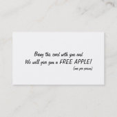 Veggies農家の市場の女性名刺 名刺 (裏面)