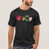 Veggies for Cooking  Onion Olive Garlic Tシャツ (正面)
