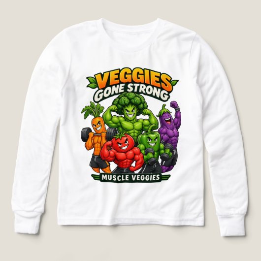 Veggies Gone Strong - 筋肉野菜ボディビル (デザイン正面)