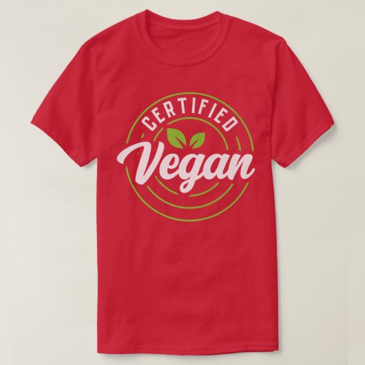 Veggies Vegetaria搭載の認定ビーガンおもしろい Tシャツ (デザイン正面)