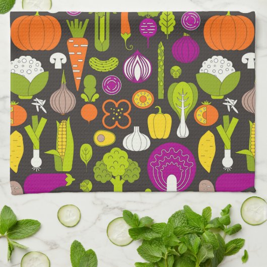 Vegies キッチンタオル (折り畳み)