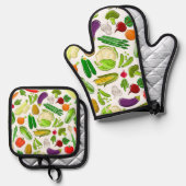 Vegis 鍋つかみ&鍋敷きセット (正面/裏面)