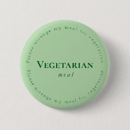 Vegitarian meal Request Badge, Green 缶バッジ
