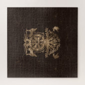 Vegviser -バイキングコンパスオーナメント ジグソーパズル (横)