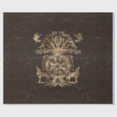 Vegviser -バイキングコンパスオーナメント ラッピングペーパー (フラット)