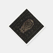 Vegviser -バイキングコンパスon Futharkパターン スタンダードカクテルナプキン (角)