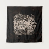 Vegviser – レイヴンス&ウルフとYggdrasil タペストリー (正面(横))