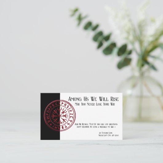 Vegviser （赤み付き） 名刺 (スタンド正面)