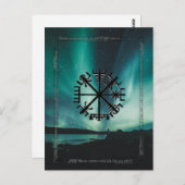 Vegviser Compass/Wayfinderバイキング実行 ポストカード (正面/裏面)