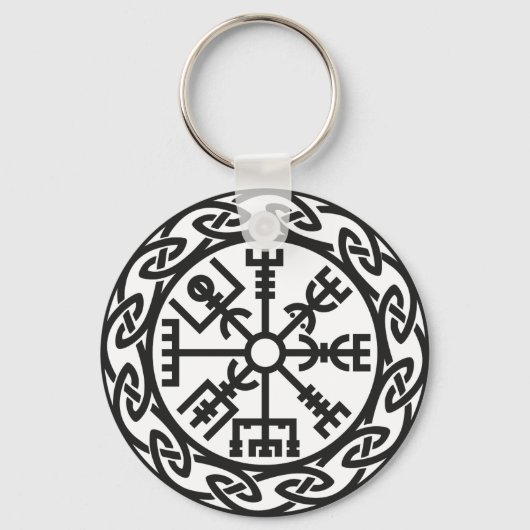 Vegvisir,アイスランド,旅行者のチャーム,保護 キーホルダー (正面)