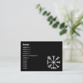 Vegvísir (バイキングのコンパス) 名刺 (スタンド正面)