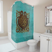 Vegvisir -バイキングの運行コンパス シャワーカーテン (インサイチュ)