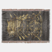 Vegvisir -バイキングの運行コンパス スローブランケット (正面)