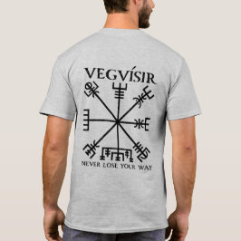 Vegvisir "バイキングコンパス"の(黒) tシャツ