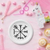 Vegvísir（バイキングコンパス） ペーパープレート (パーティー)
