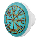 Vegvisir。 魔法の運行バイキングのコンパス セラミックノブ (右)