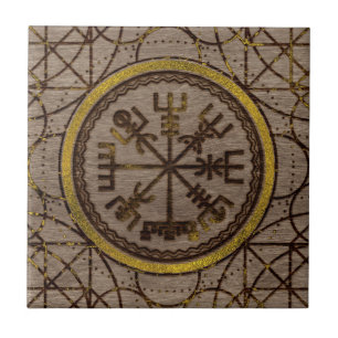 Vegvisir。 魔法の運行バイキングのコンパス タイル