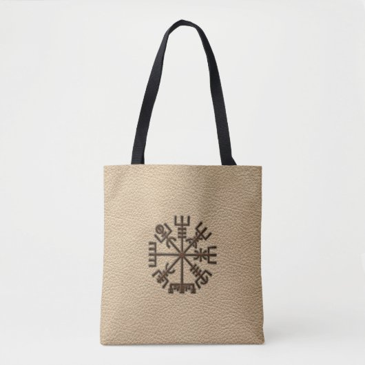 Vegvisir。 魔法の運行バイキングのコンパス トートバッグ (正面)