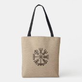 Vegvisir。 魔法の運行バイキングのコンパス トートバッグ (裏面)