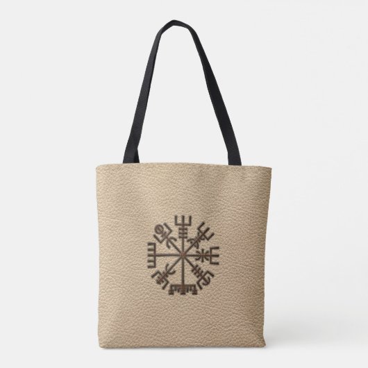 Vegvisir。 魔法の運行バイキングのコンパス トートバッグ (裏面)