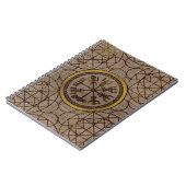 Vegvisir。 魔法の運行バイキングのコンパス ノートブック (左側)