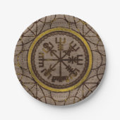 Vegvisir。 魔法の運行バイキングのコンパス ペーパープレート (正面)