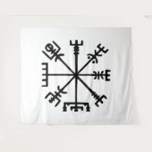 Vegvísir (Viking Compass) タペストリー (正面(横))