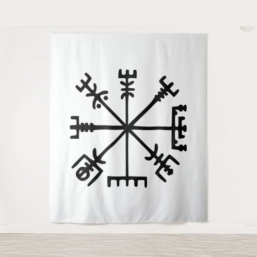 Vegvísir (Viking Compass) タペストリー (正面)