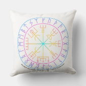Vegvisir Viking Compass Symbol Design  クッション (裏面)