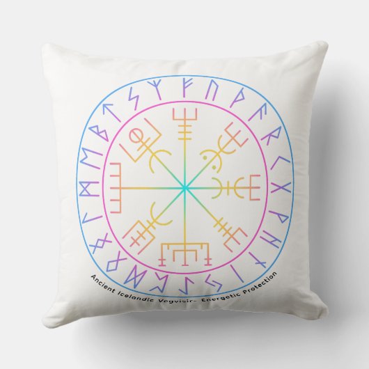 Vegvisir Viking Compass Symbol Design クッション (裏面)