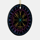 Vegvisir Viking Compass Symbol Design セラミックオーナメント (右)