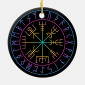 Vegvisir Viking Compass Symbol Design セラミックオーナメント (裏面)