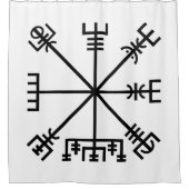 Vegvisorバイキング記号 シャワーカーテン (正面)