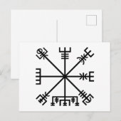 Vegvisorバイキング記号 ポストカード (正面/裏面)