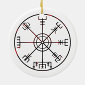 Vegvisr Icelandic保護ルーン セラミックオーナメント (裏面)
