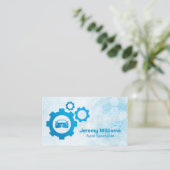 Vehicle Gears Illustrations | Tech Background 名刺 (スタンド正面)