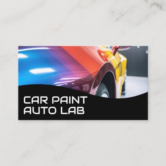 Vehicle in Paint Booth | Auto Care Services 名刺 (正面)