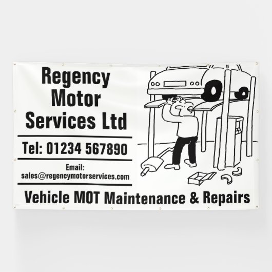 Vehicle Maintenance Garage 横断幕 (横)