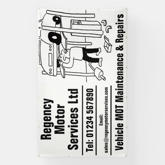 Vehicle Maintenance Garage 横断幕 (縦)