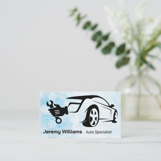 Vehicle | Mechanic Wrench Logo 名刺 (スタンド正面)