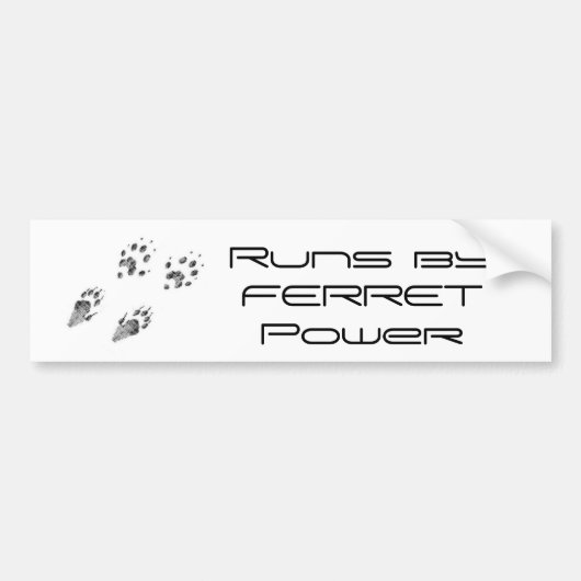 VehicleRunsこのOnFERRET力 バンパーステッカー (正面)