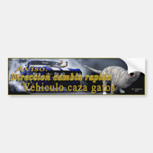 Vehiculoのcazaのgatos バンパーステッカー