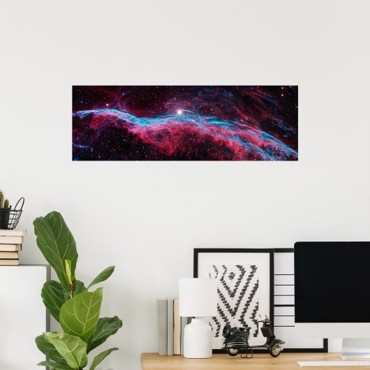 Veil Nebula, Witch's Broom, Astronomy Print, Space ポスター (ホームオフィス)