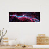 Veil Nebula, Witch's Broom, Astronomy Print, Space ポスター (キッチン)