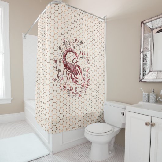 Veil of Mystery: Elegant Scorpio シャワーカーテン (インサイチュ)